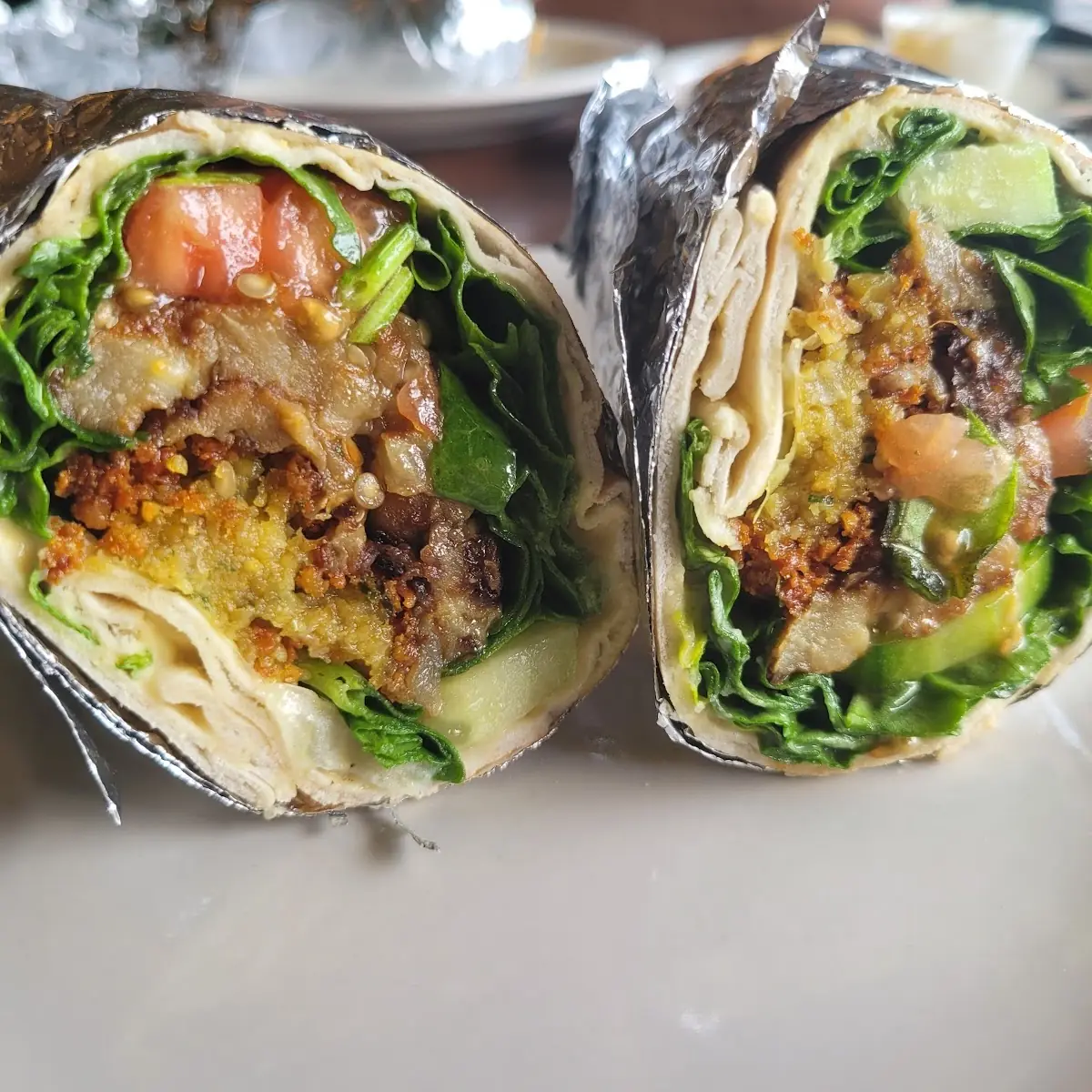 Eggplant Falafel Wrap