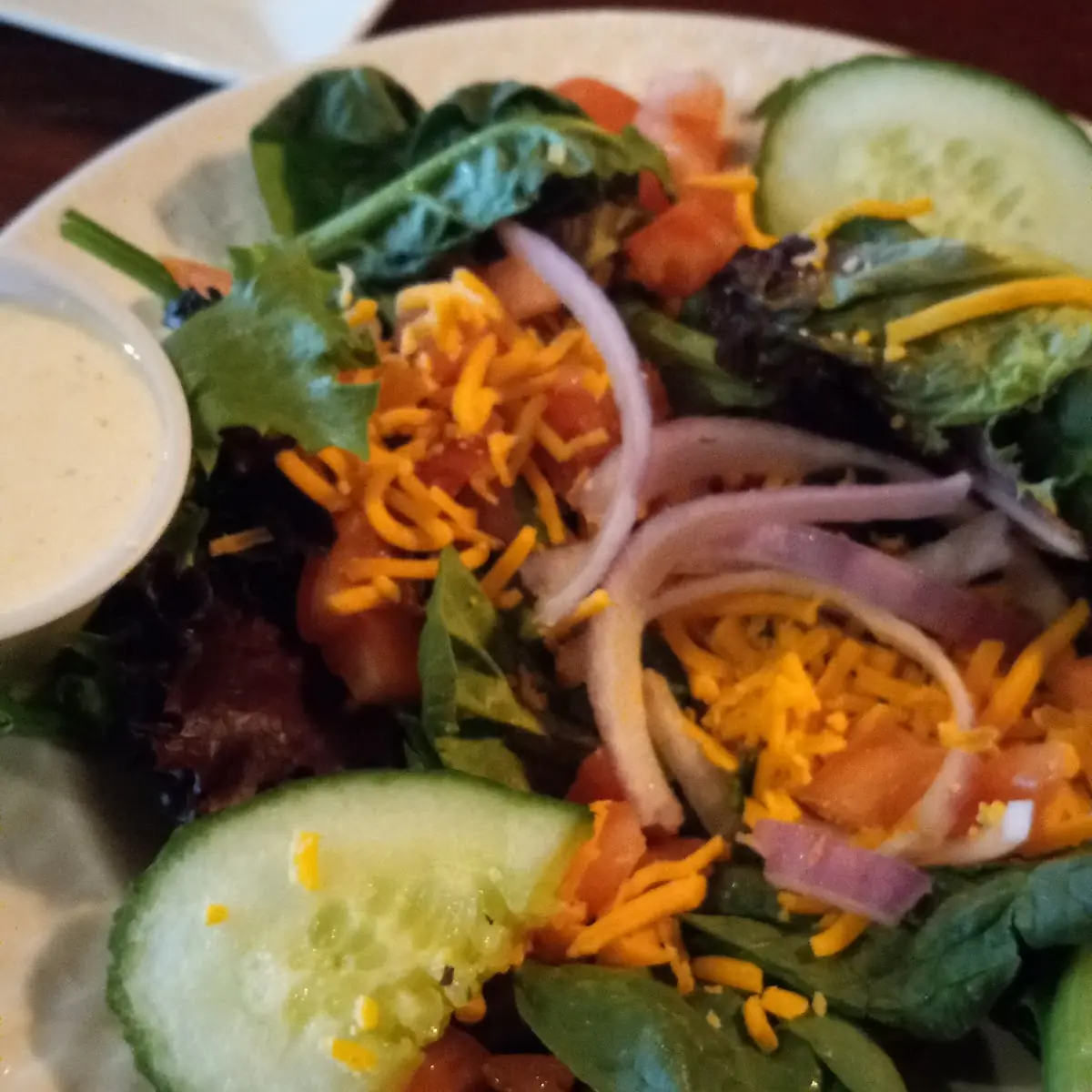Side Salad with Ranch Dressing