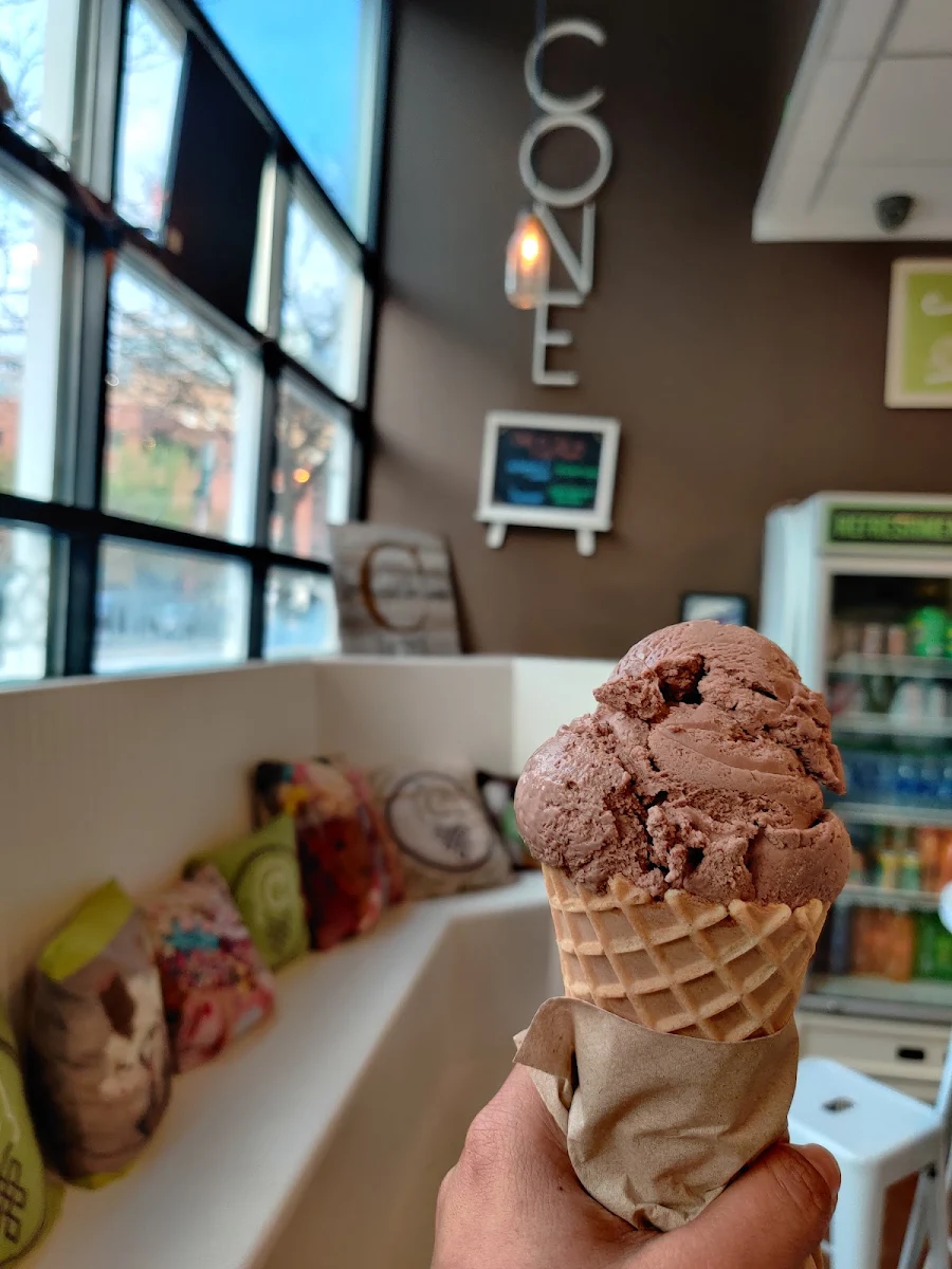 Chocolate Ice Cream Waffle Cone