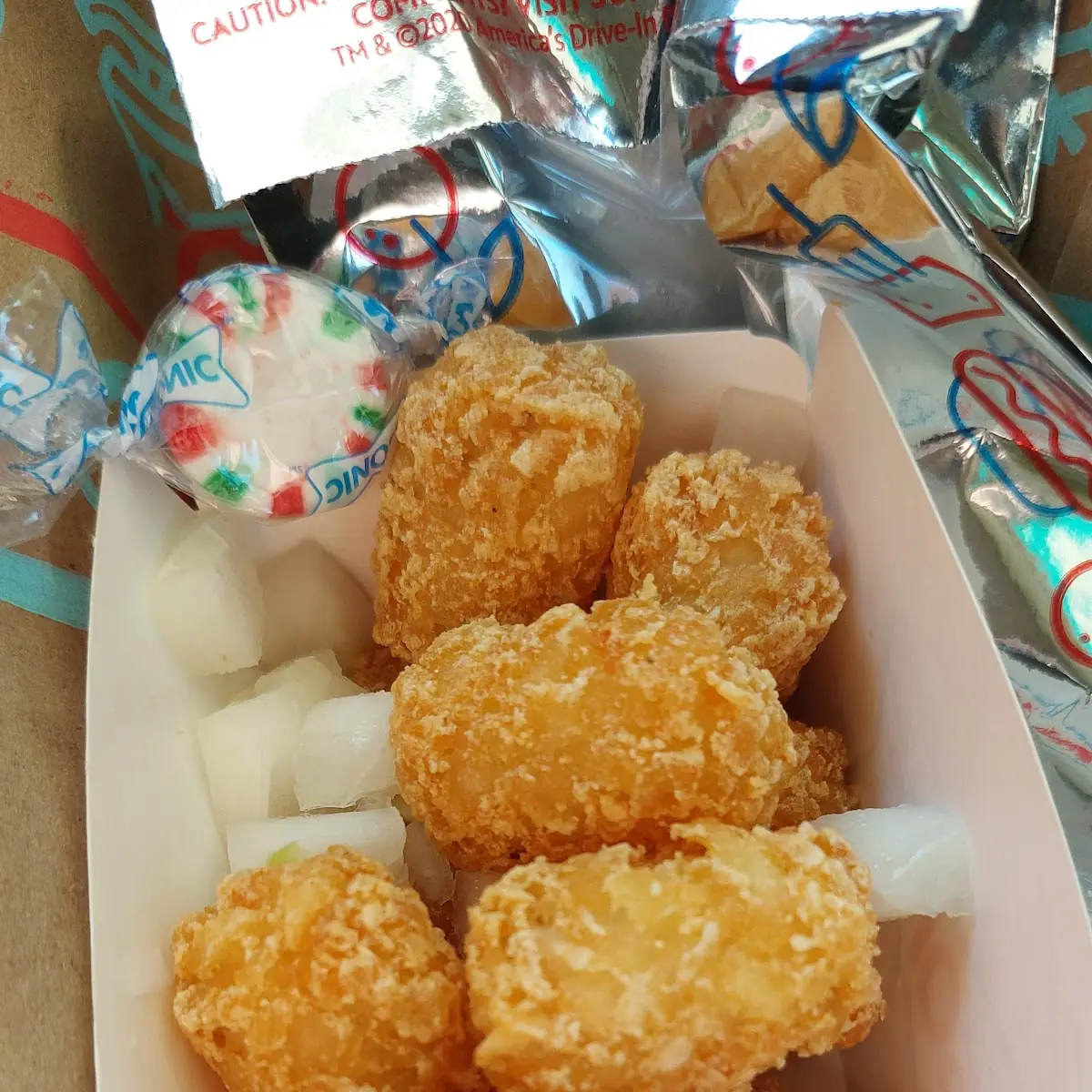 Tater Tots with Onions