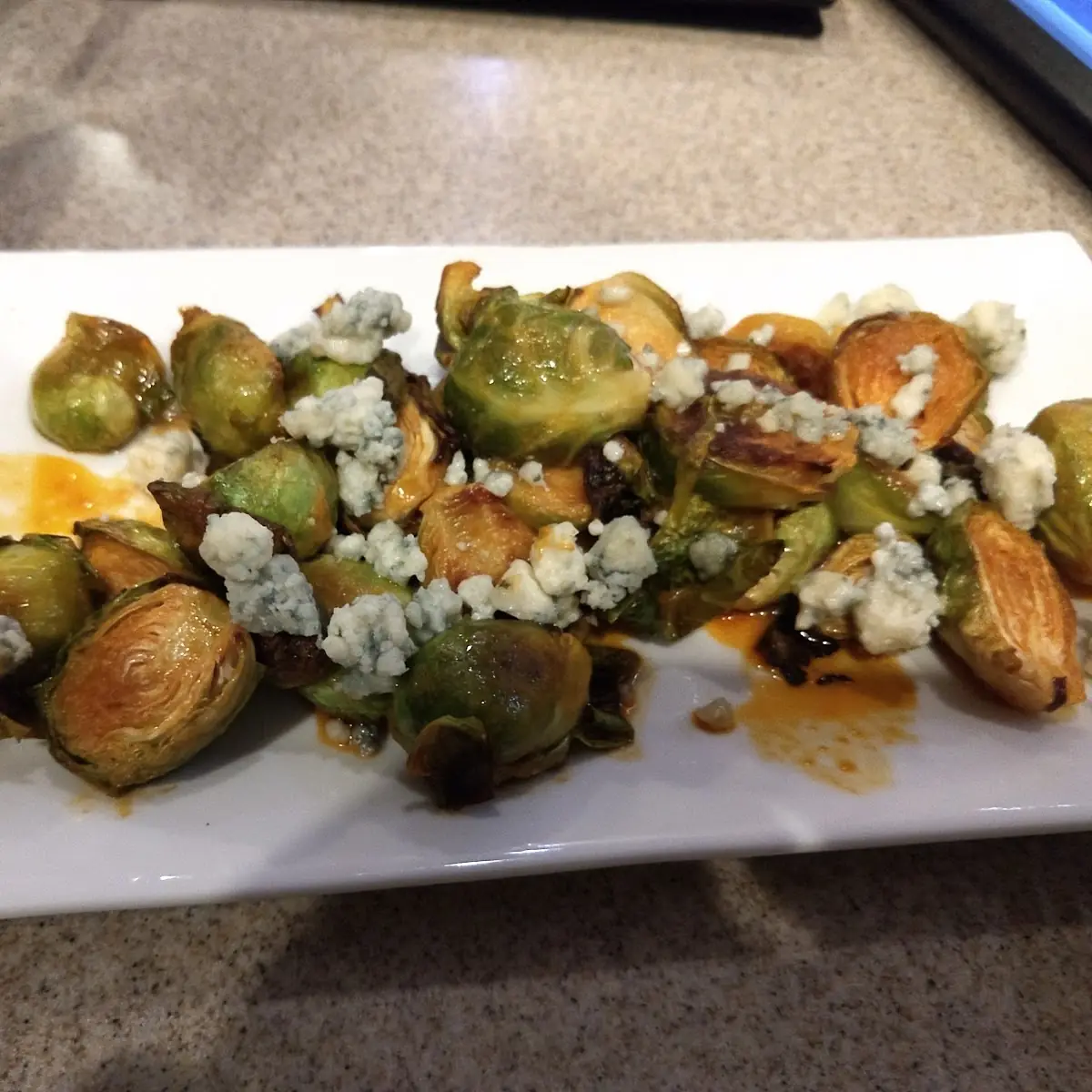 Blue Cheese Buffalo Brussel Sprouts