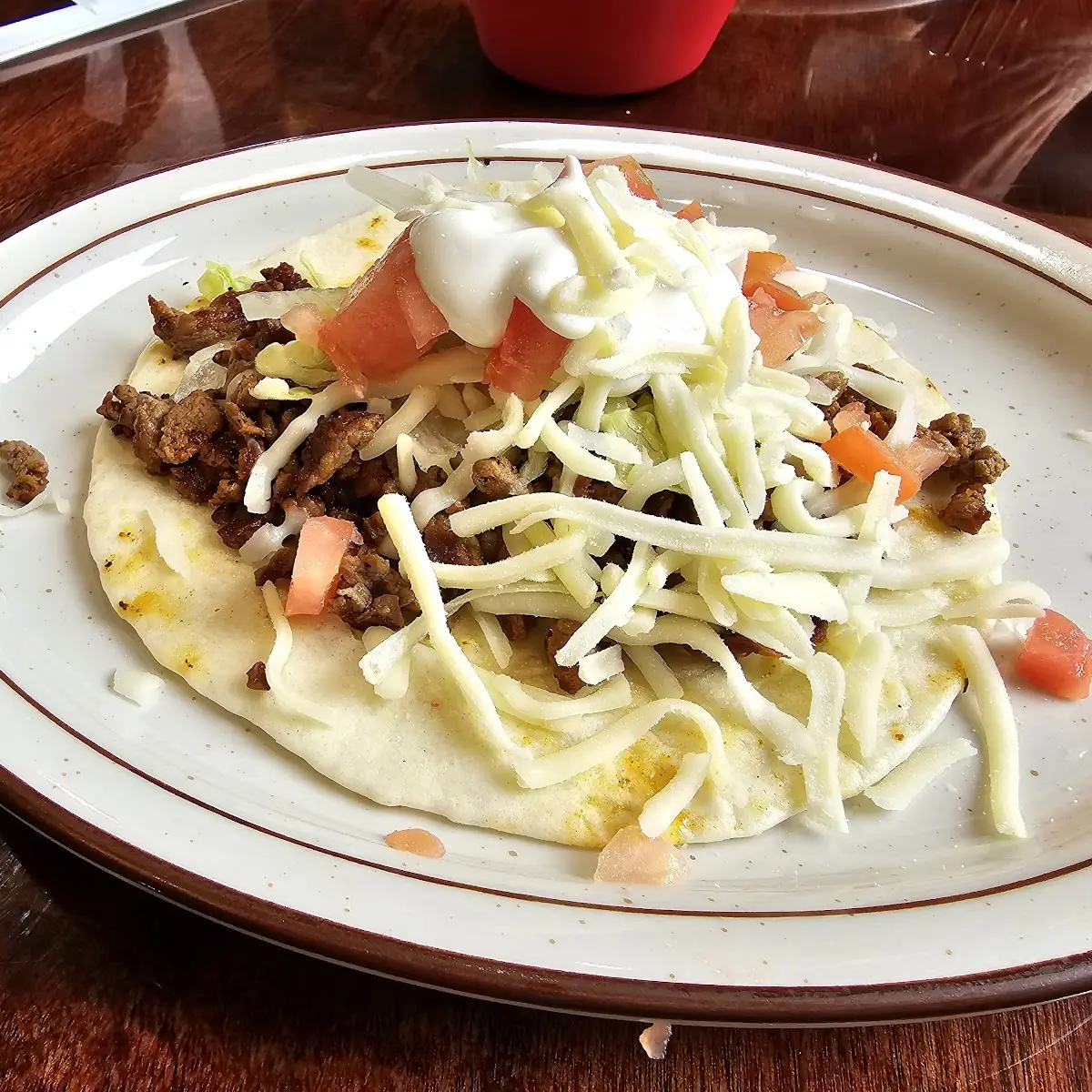 Lunch Open Face Taco