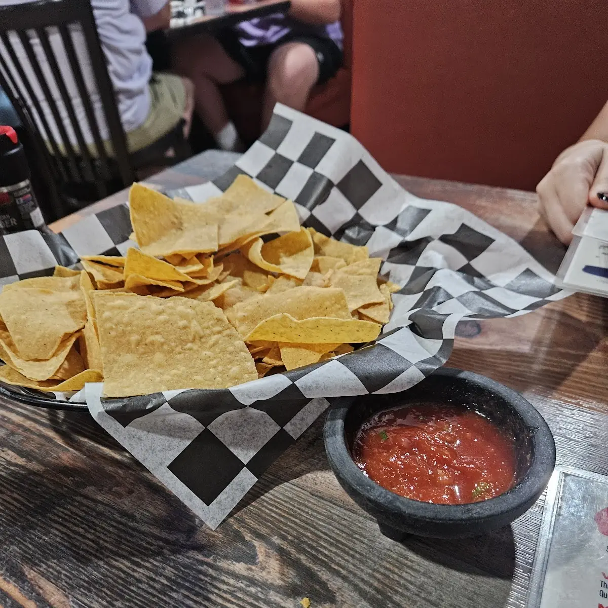Salsa and Chips Mild Medium and Hot Sauce