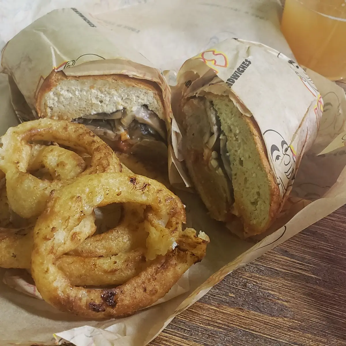 Saute Mushrooms and Onions Rings