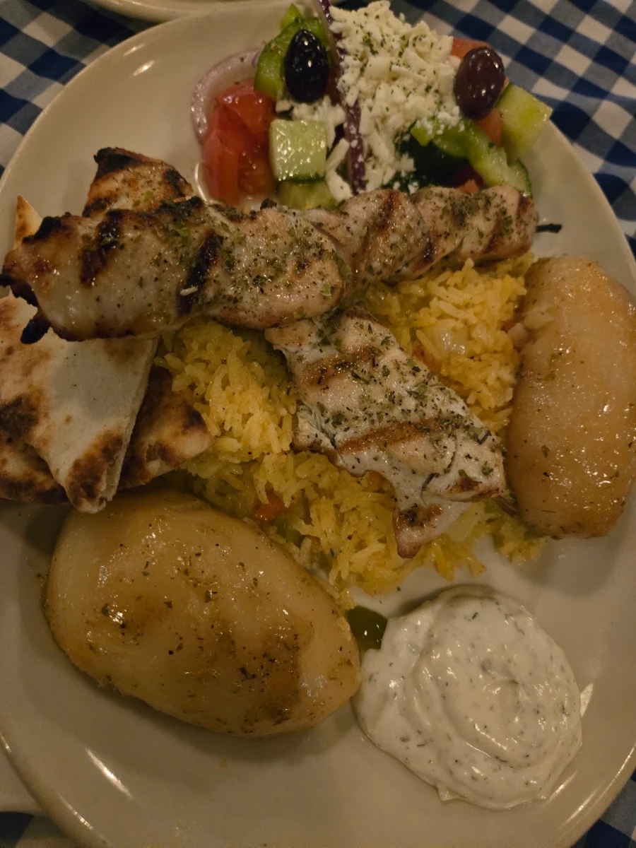 Chicken Souvlaki Platter