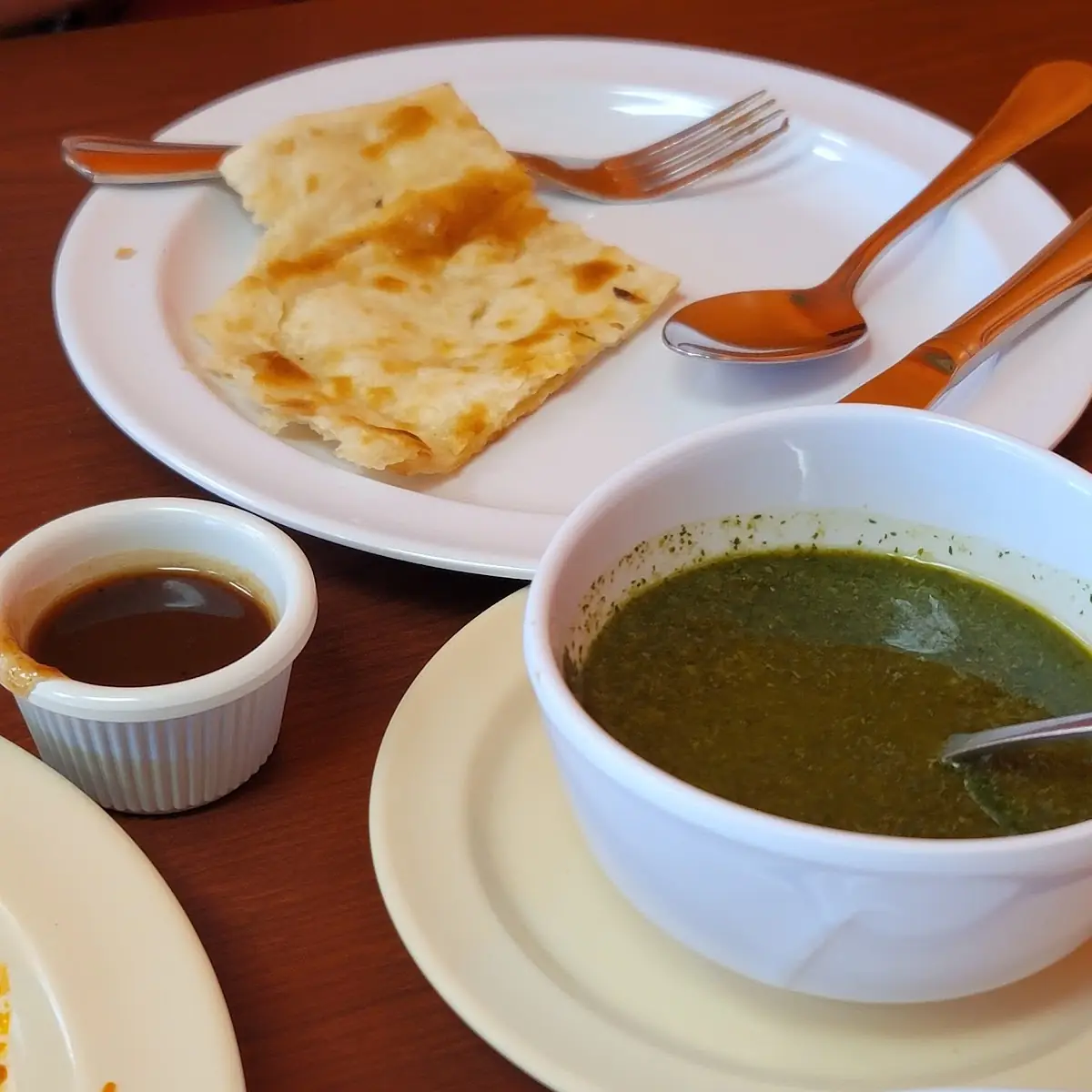 Mint Chutney and Tamarind Chutney