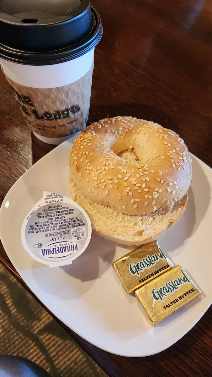 Sesame Bagel with Cream Cheese