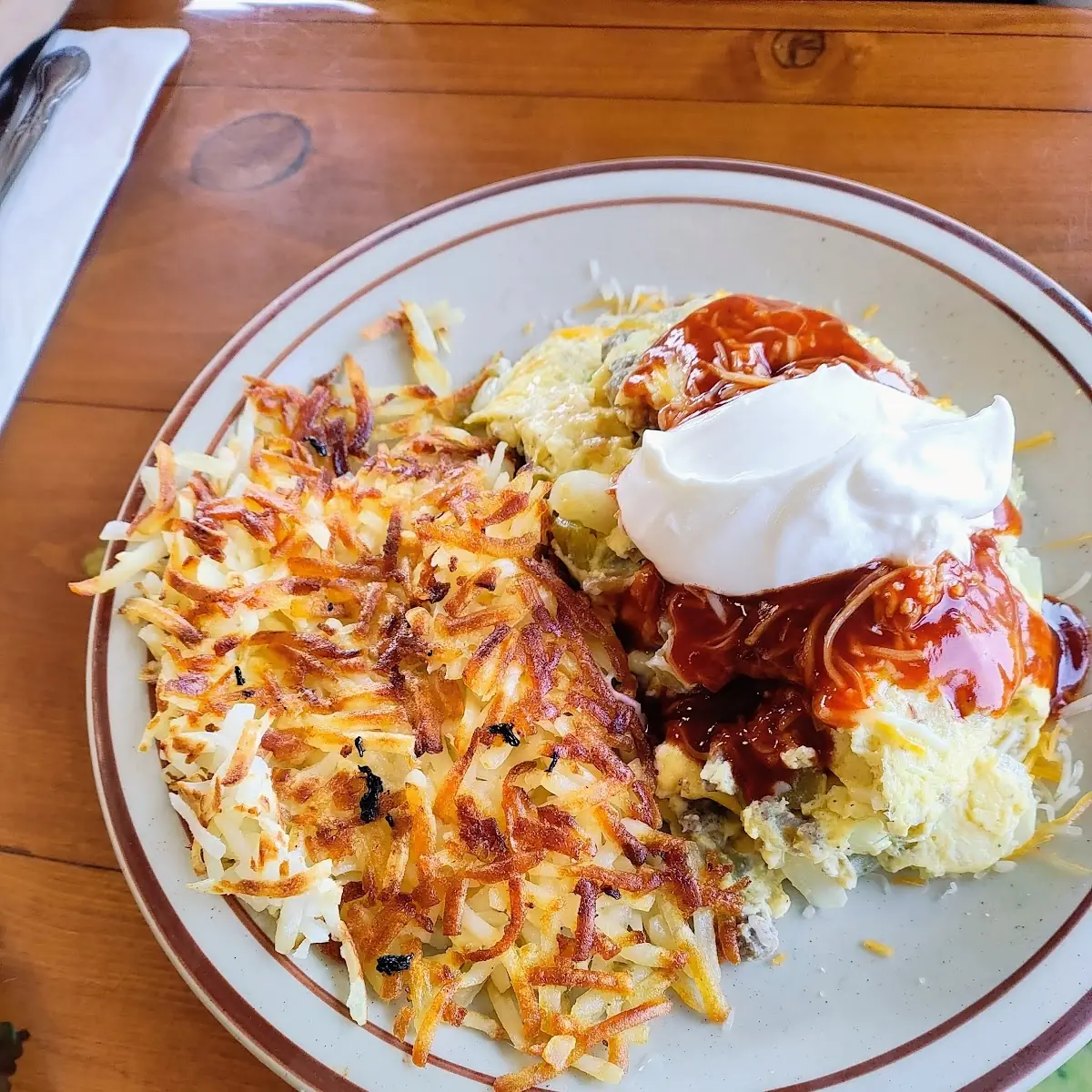 Breakfast Burrito with Hash Browns