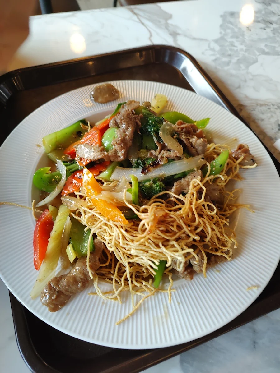 Crispy Noodles with Beef, Restaurant Ozen