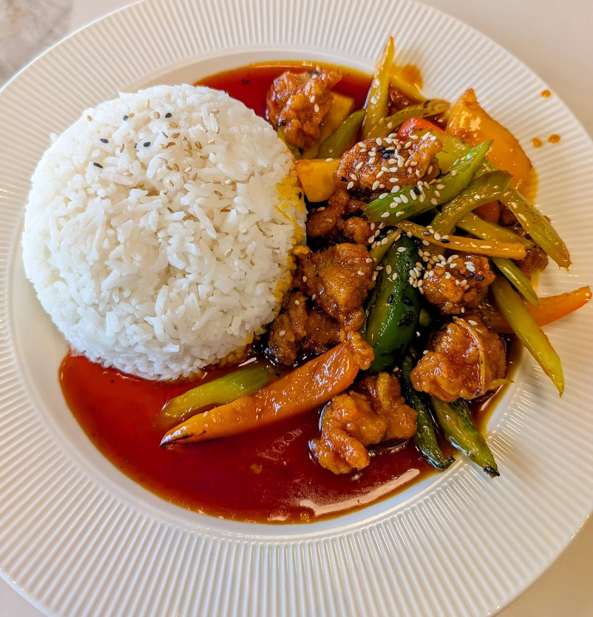 W3 Poulet Général Tao W3 General Tao Chicken, Restaurant Ozen