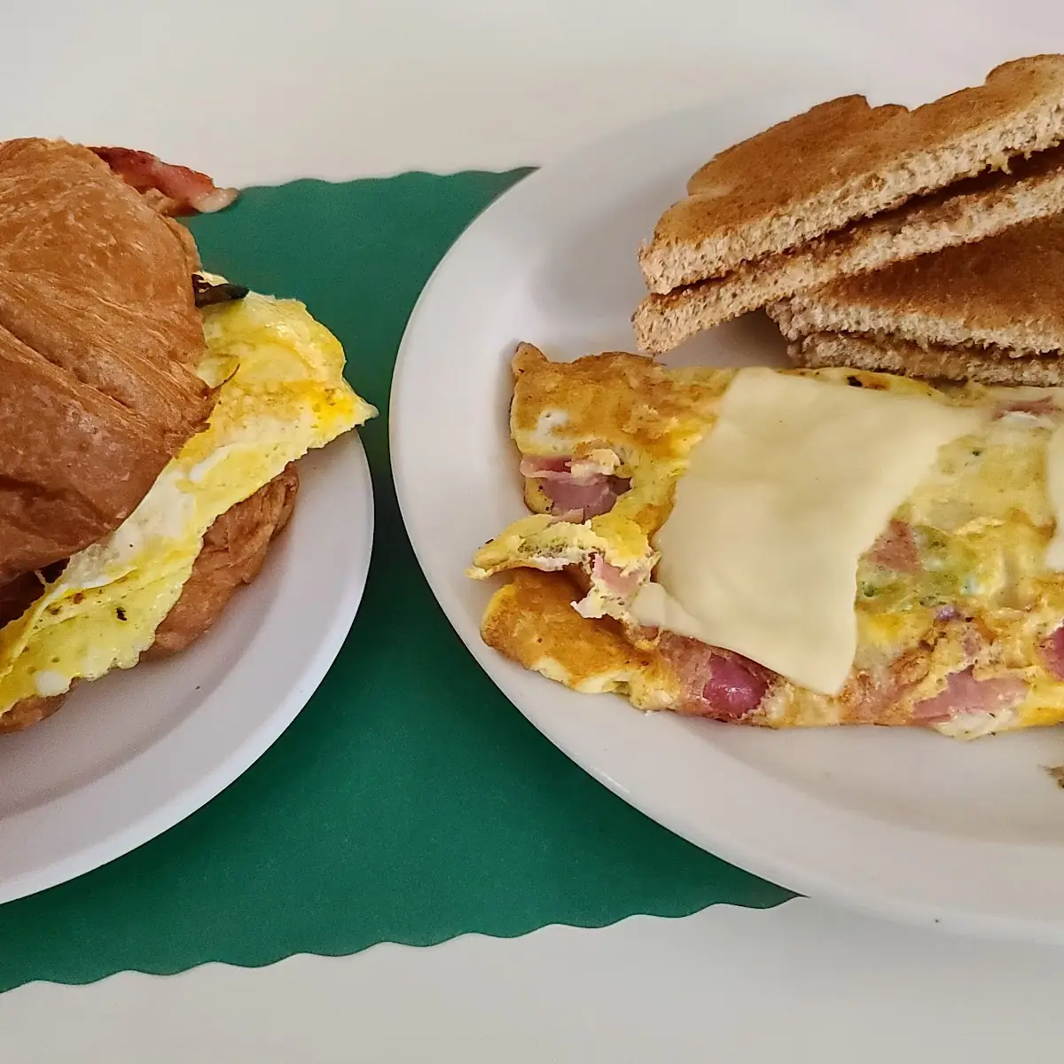 Bacon Egg and Cheese Plus Bacon Broccoli and Cheese Omelet