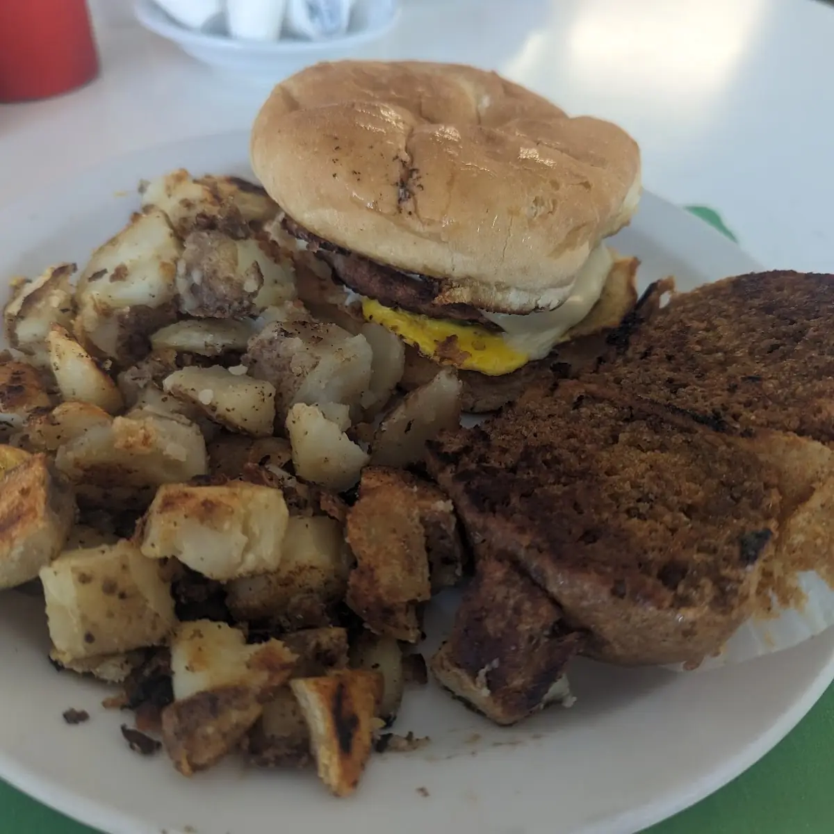 Sausage Egg and Cheese on a Roll