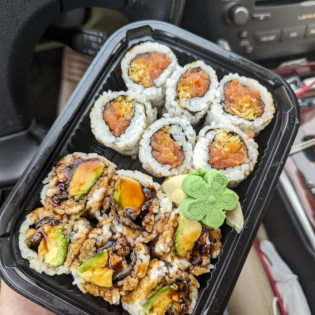 Spicy Crunchy Salmon Roll and Eel Avocado Roll