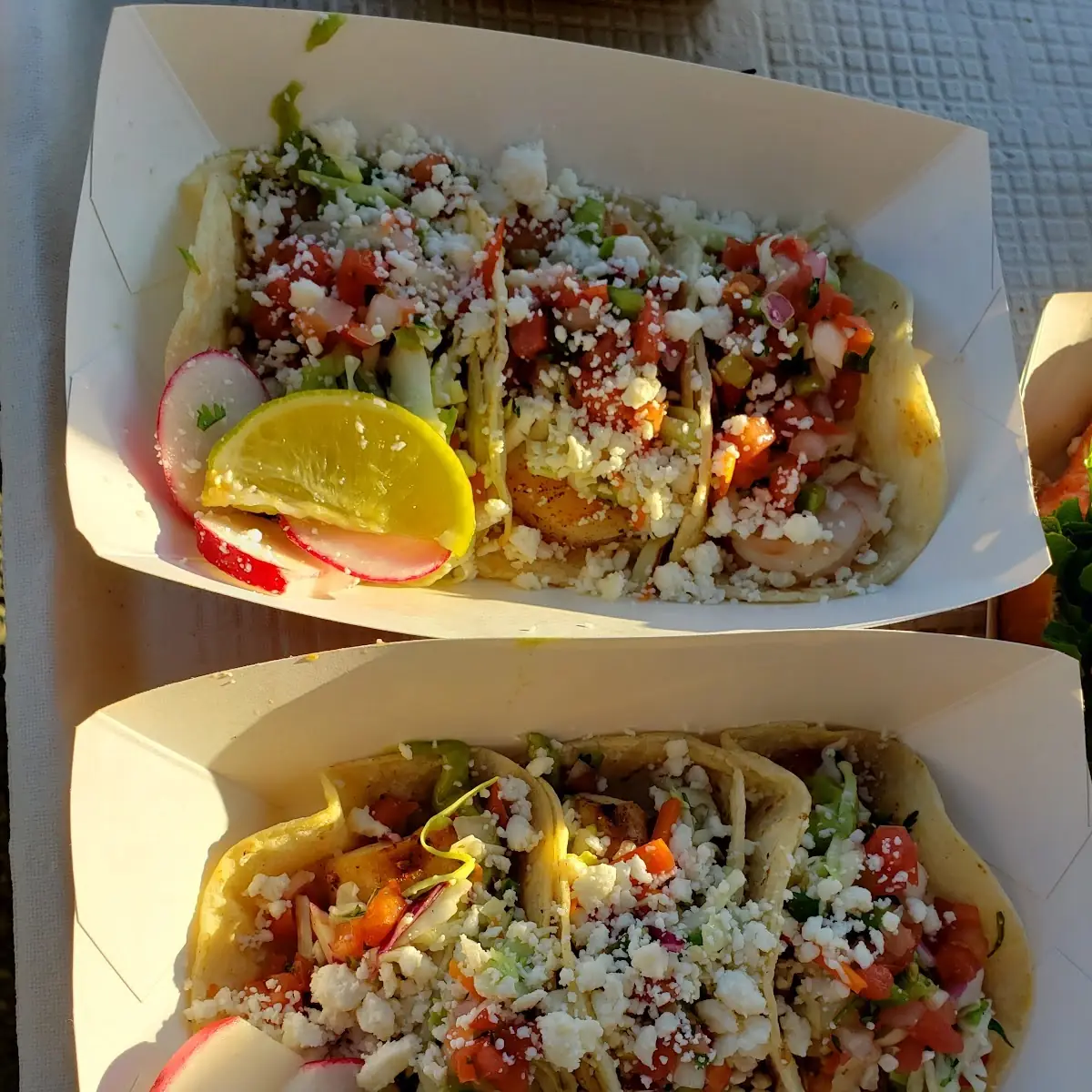 Fish Tacos and Shrimp Tacos