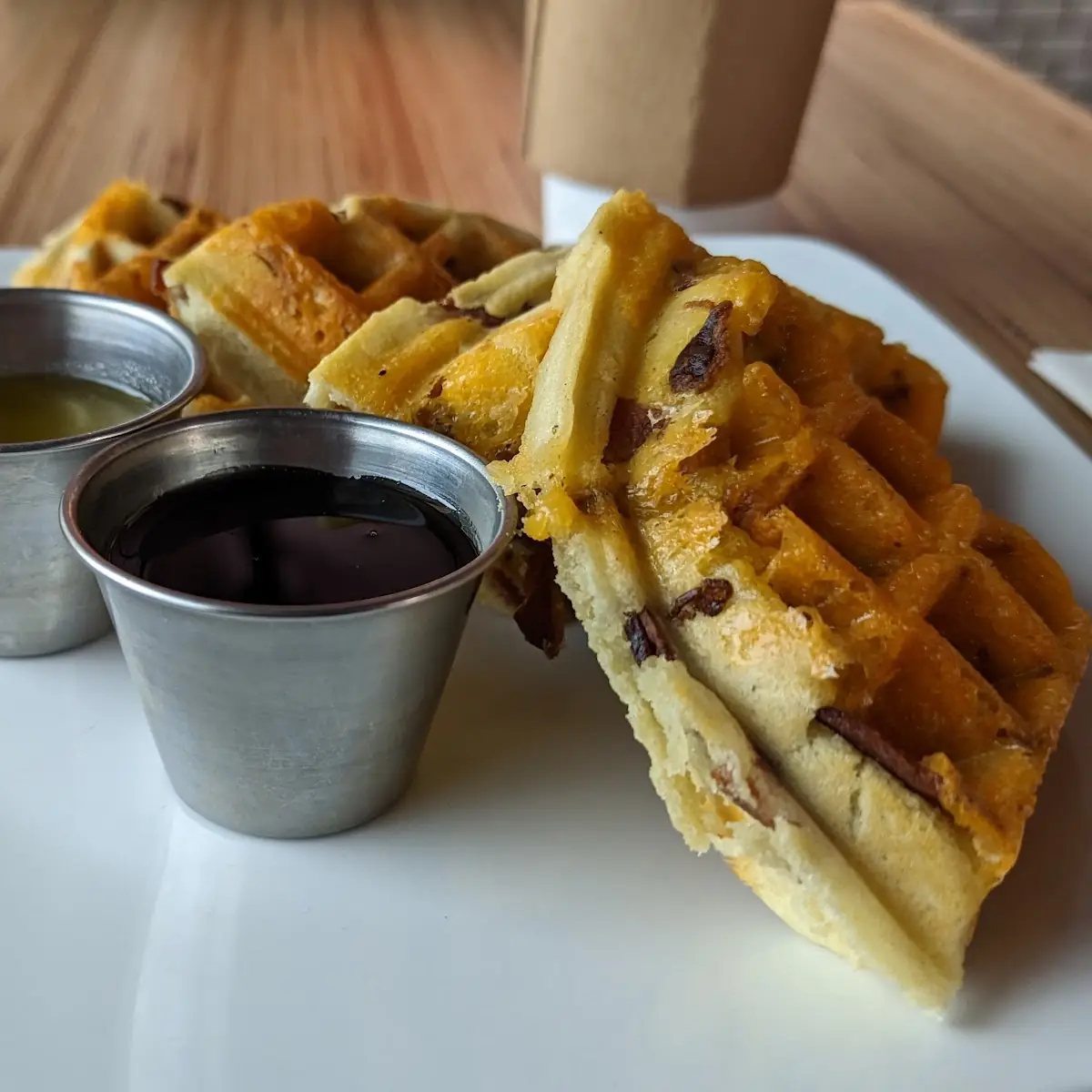 Bacon-Cheddar Waffles