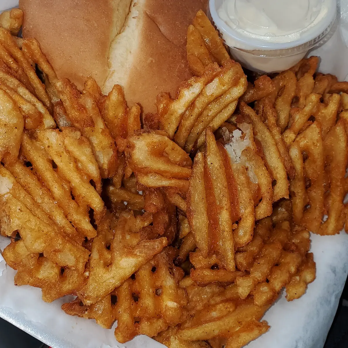 Burger and Waffle Fries