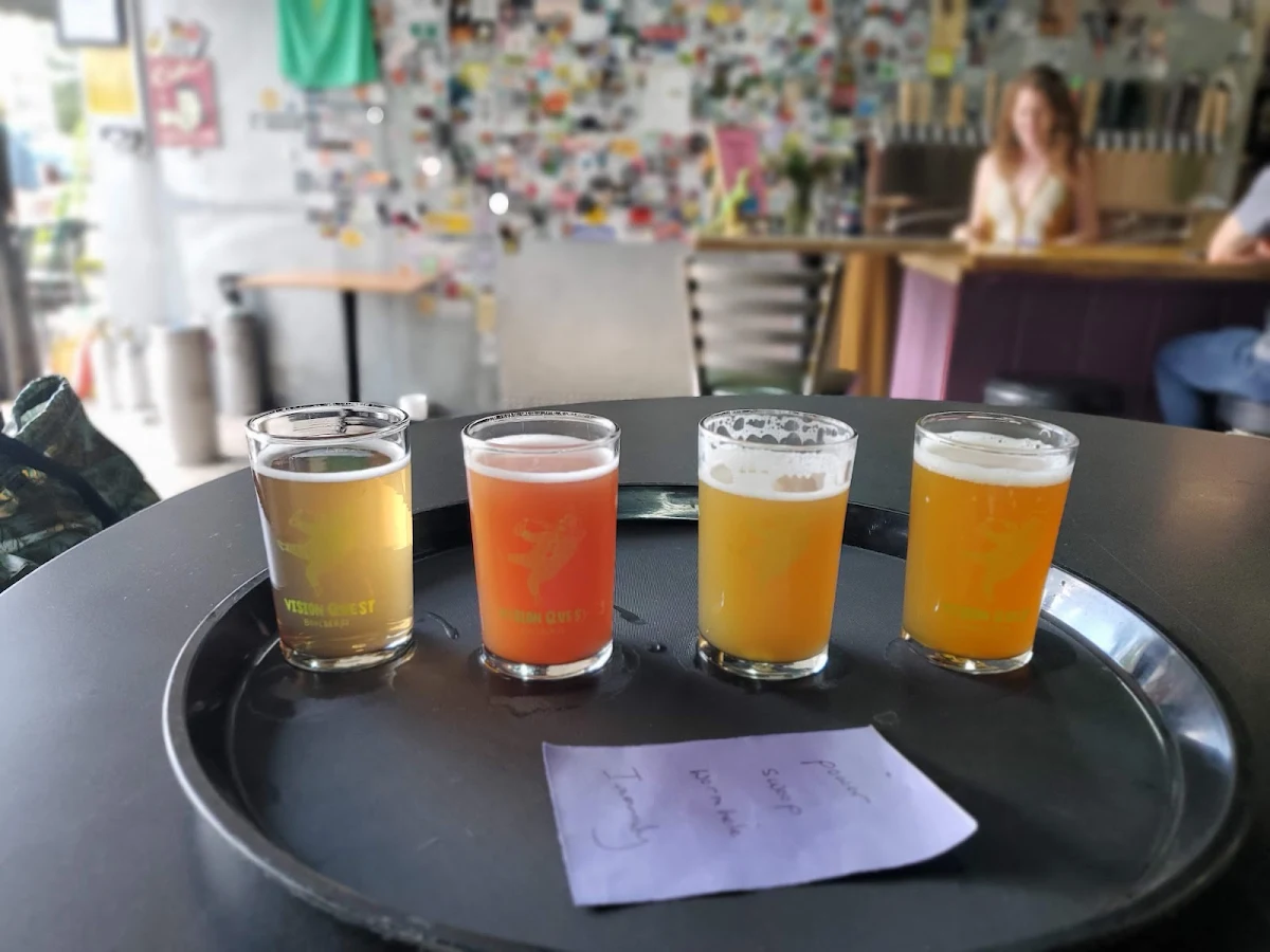 Full Flight of Craft Beers