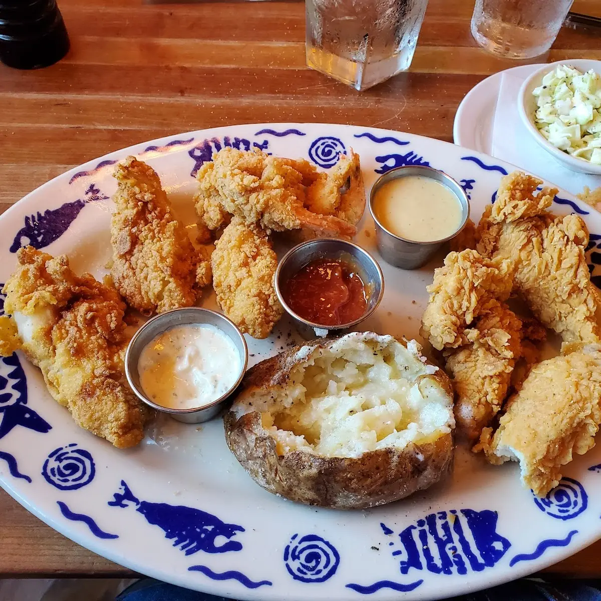 Fried Fish Platter with Sides