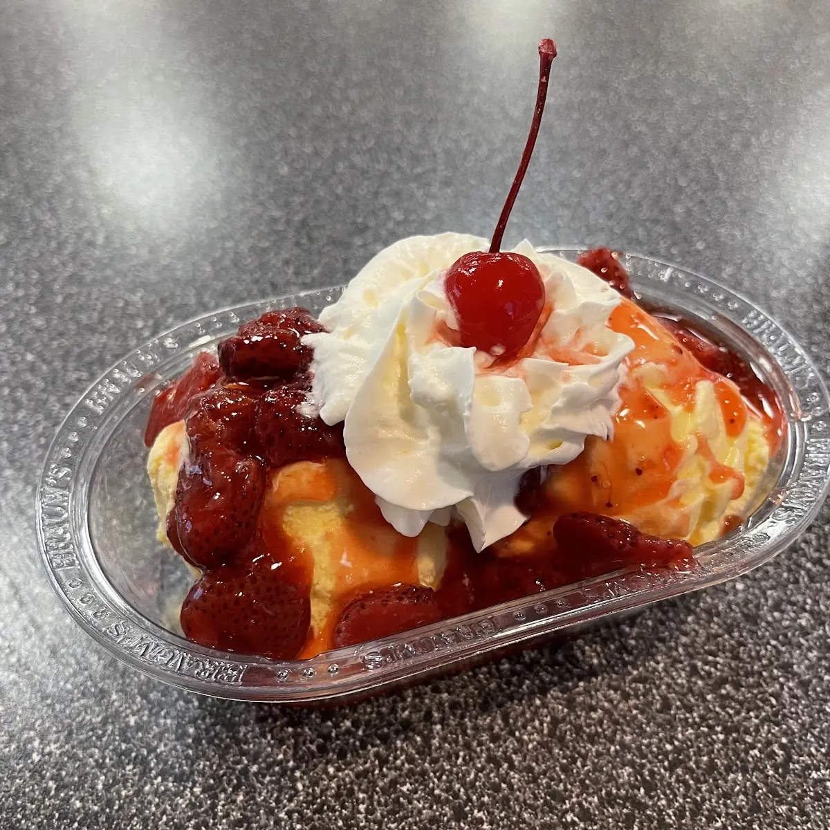 Strawberry Shortcake Sundae with Two Scoops