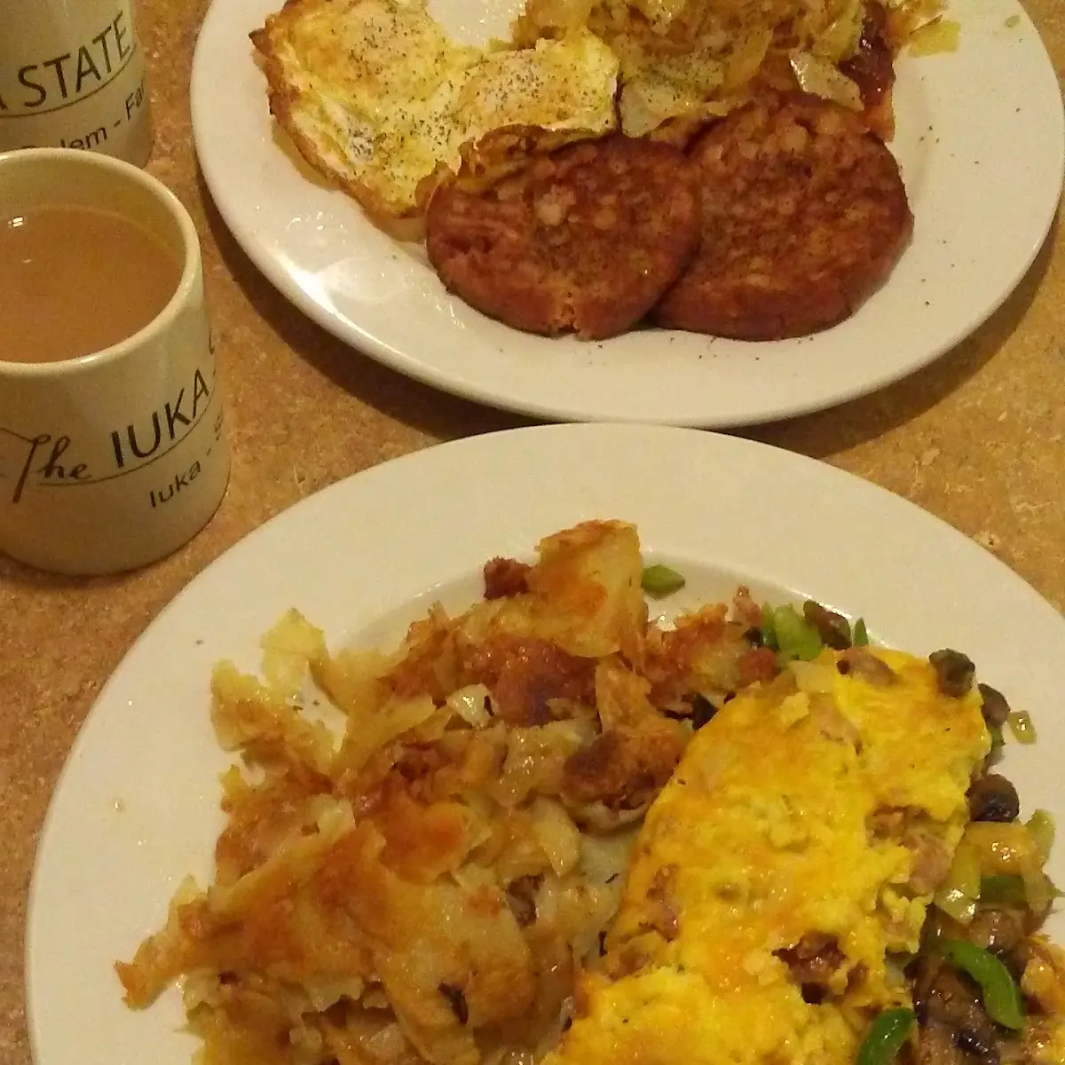 Meat Lovers Omelette with Mushrooms