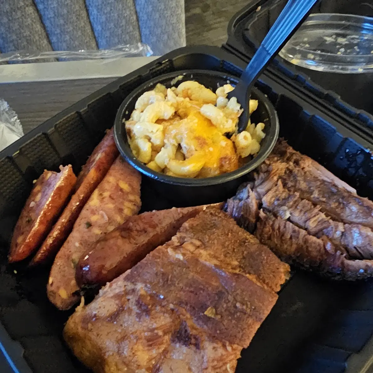 3 Meats with Mac and Cheese