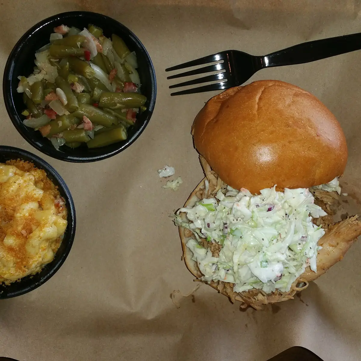 Pulled Chicken Sandwich with Coleslaw
