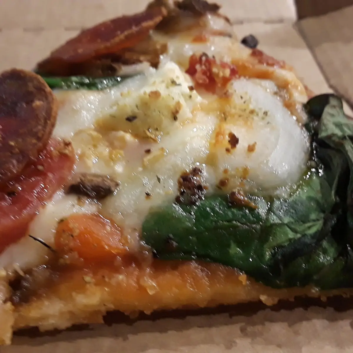 Vegetarian with Pepperoni Pizza Slice
