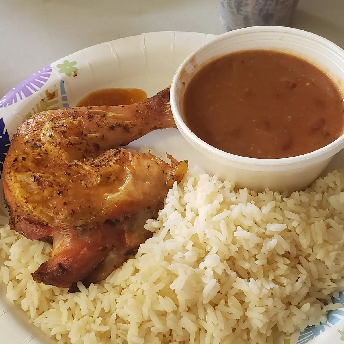 Baked Chicken White Rice and Beans