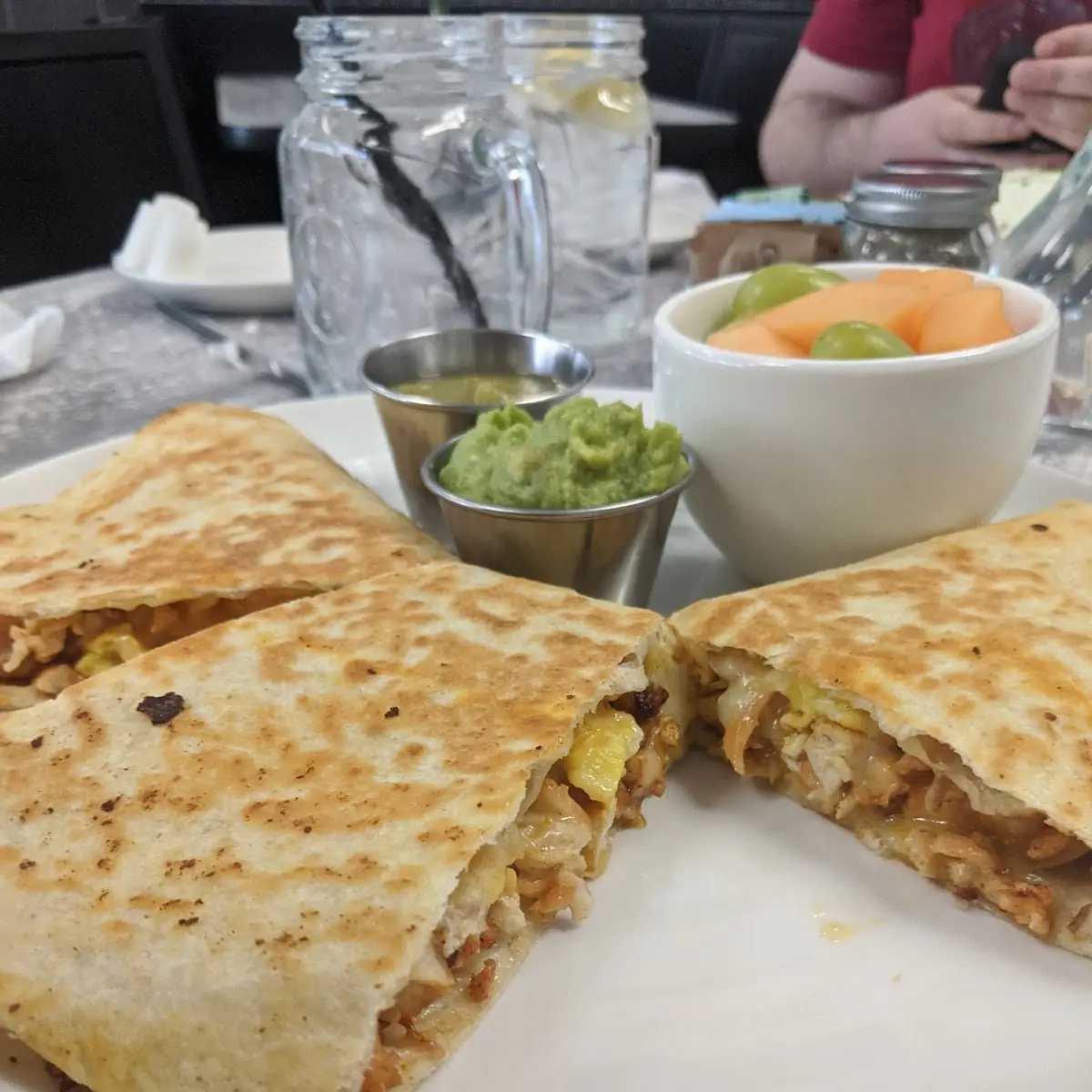 Breakfast Chicken Quesadilla