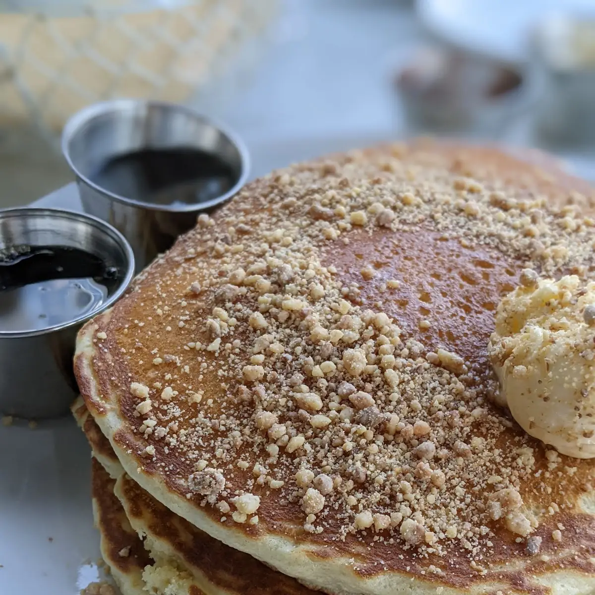Cinnamon-Walnut Buttermilk Pancakes