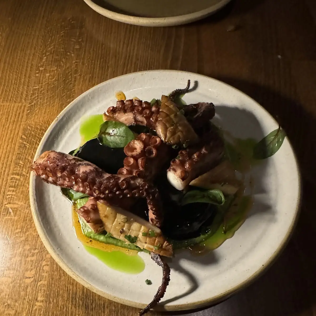 Grilled Octopus with Pea Puree