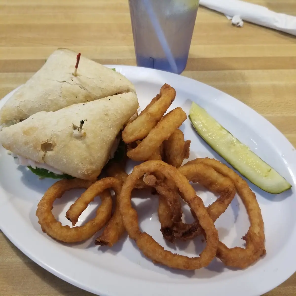 Turkey Sandwich with Onion Rings