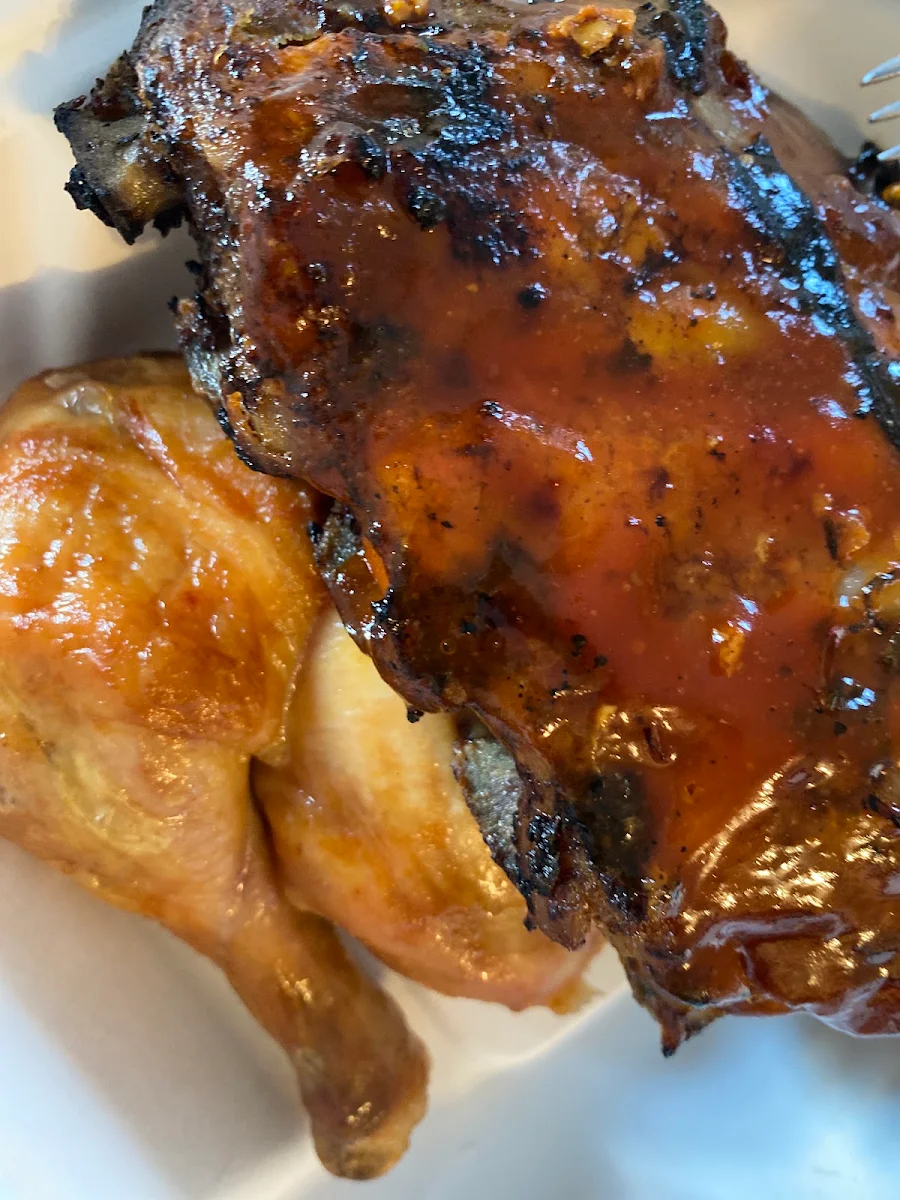 Chicken & 1 2 Ribs Combo