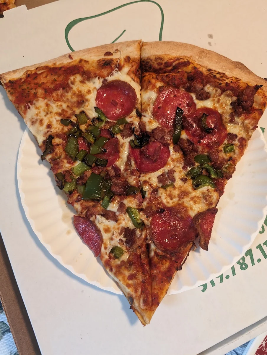 Pepperoni Green Pepper and Bacon Slice