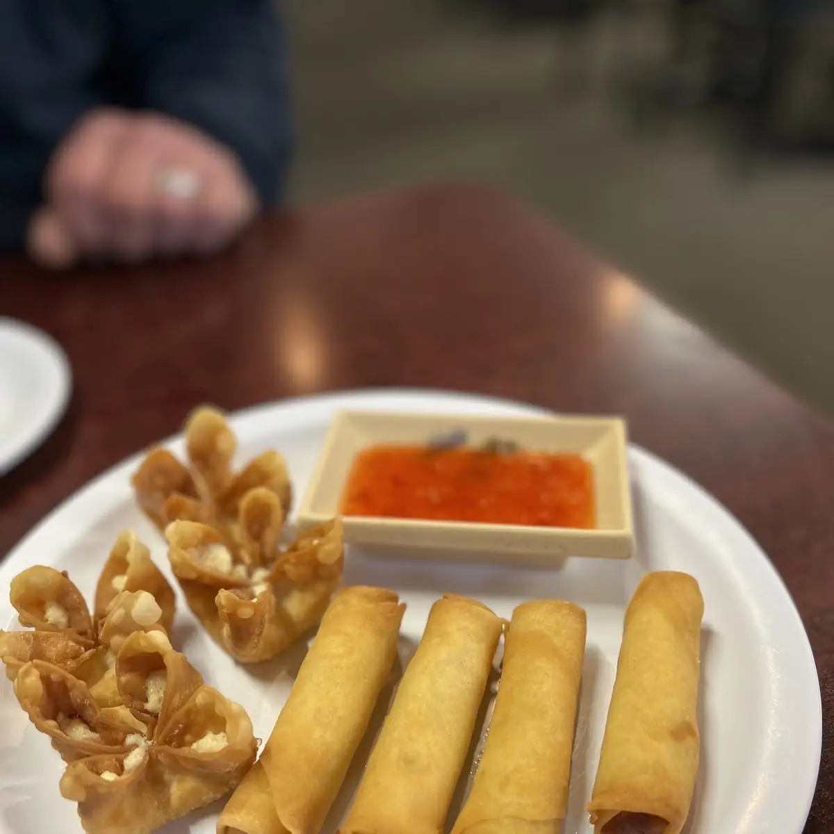 Crab Rangoon and Spring Rolls