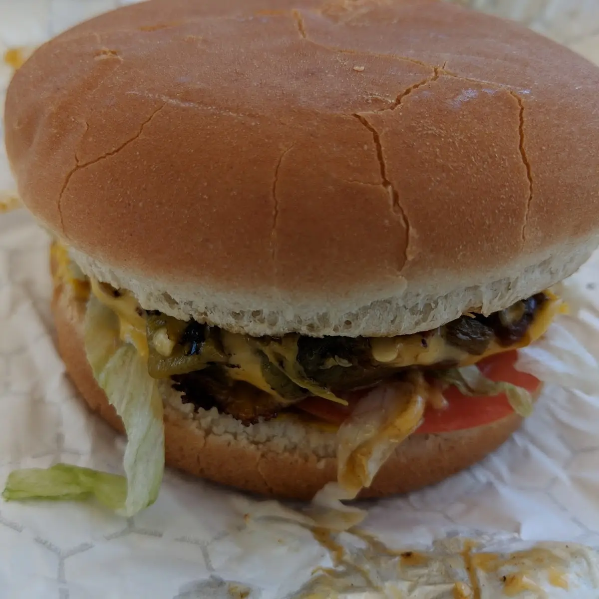 Green Chile Cheeseburger
