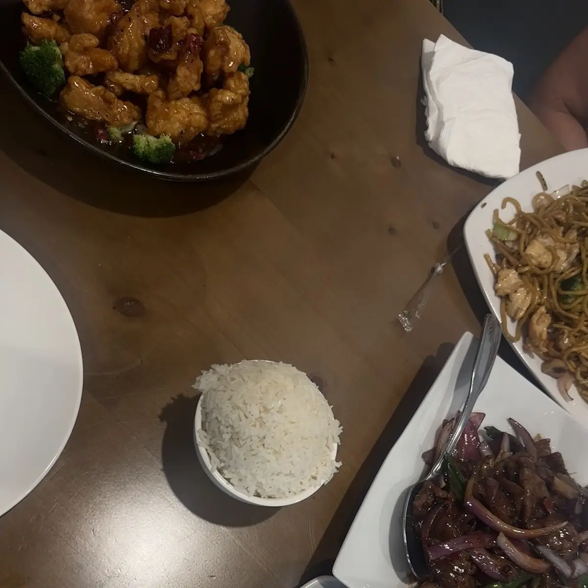 Beef Noodle Rice and Broccoli