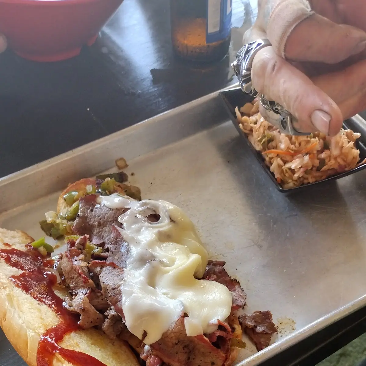 Pulled Pork Cheesesteak st0 5