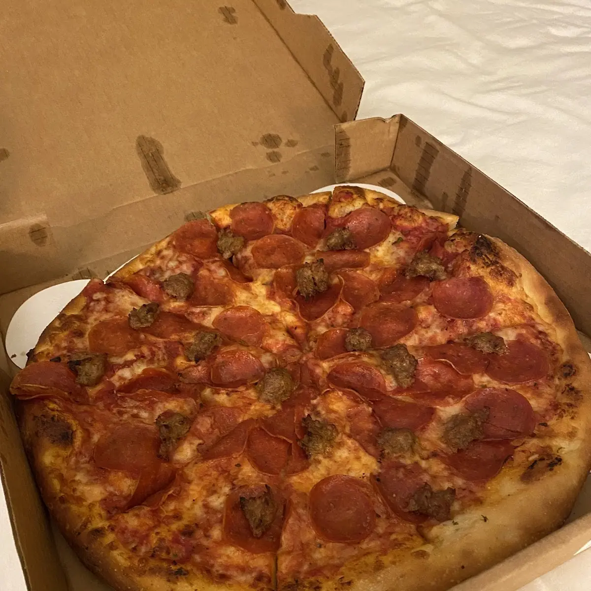 Pepperoni and Sausage Pizza