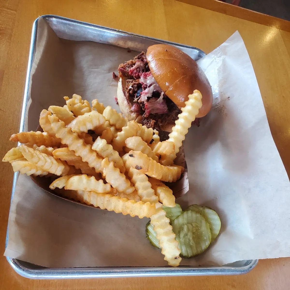 Pulled Pork Sandwich with Fries
