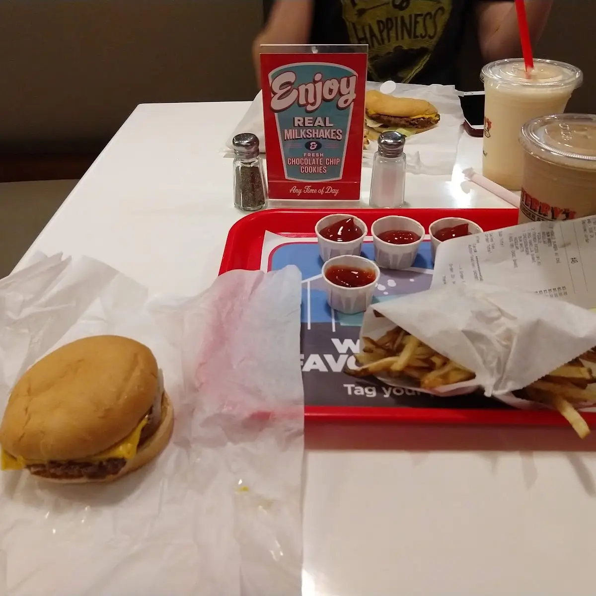 Cheeseburger Combo with a Double Chocolate Shake