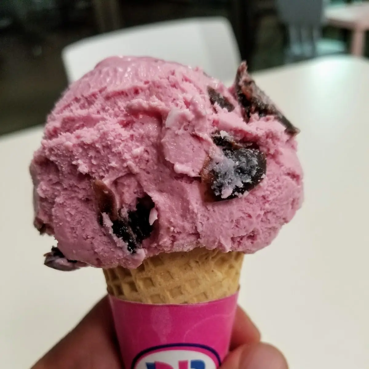 Cherry Jubilee Ice Cream Cone