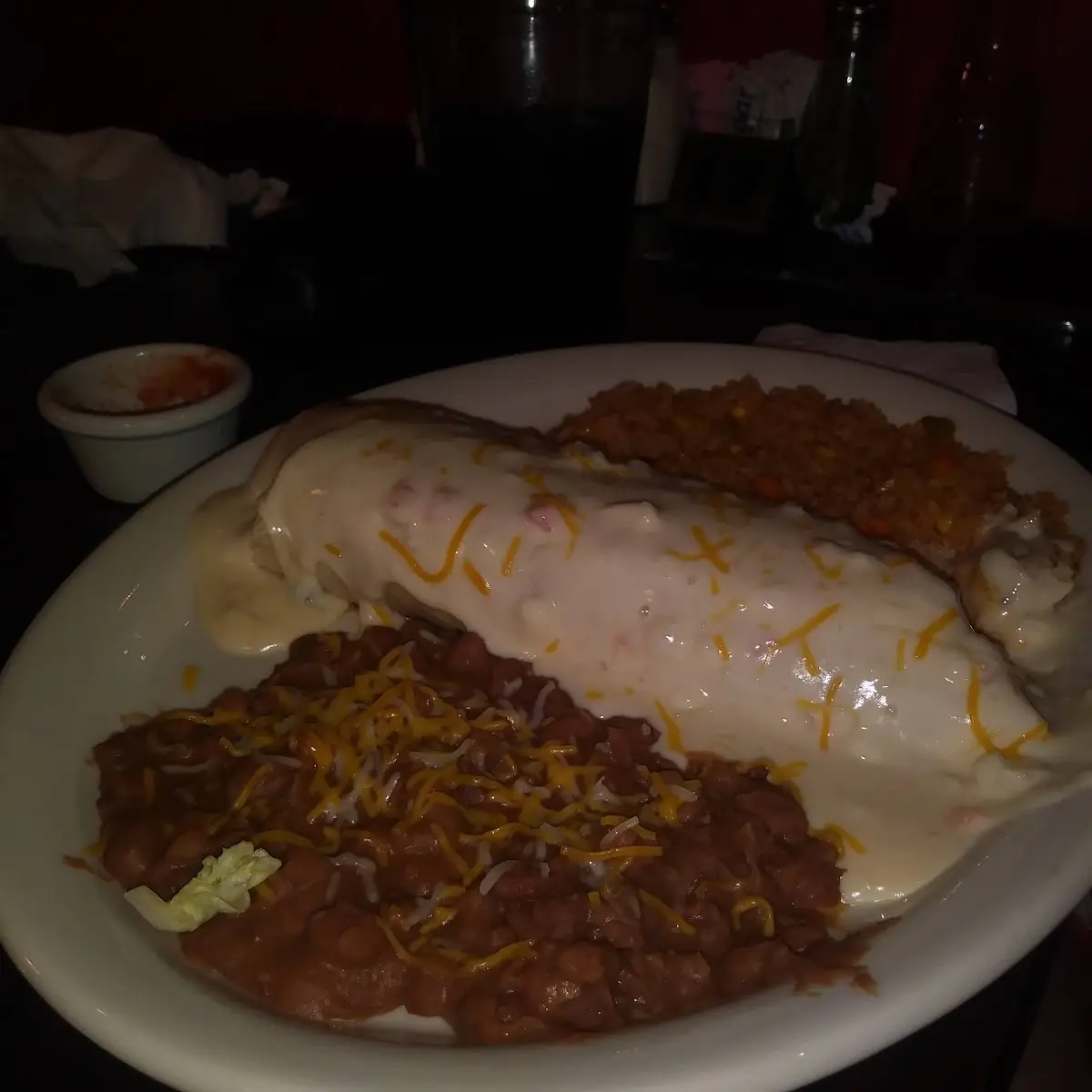 Beef Burrito with Blanco Queso