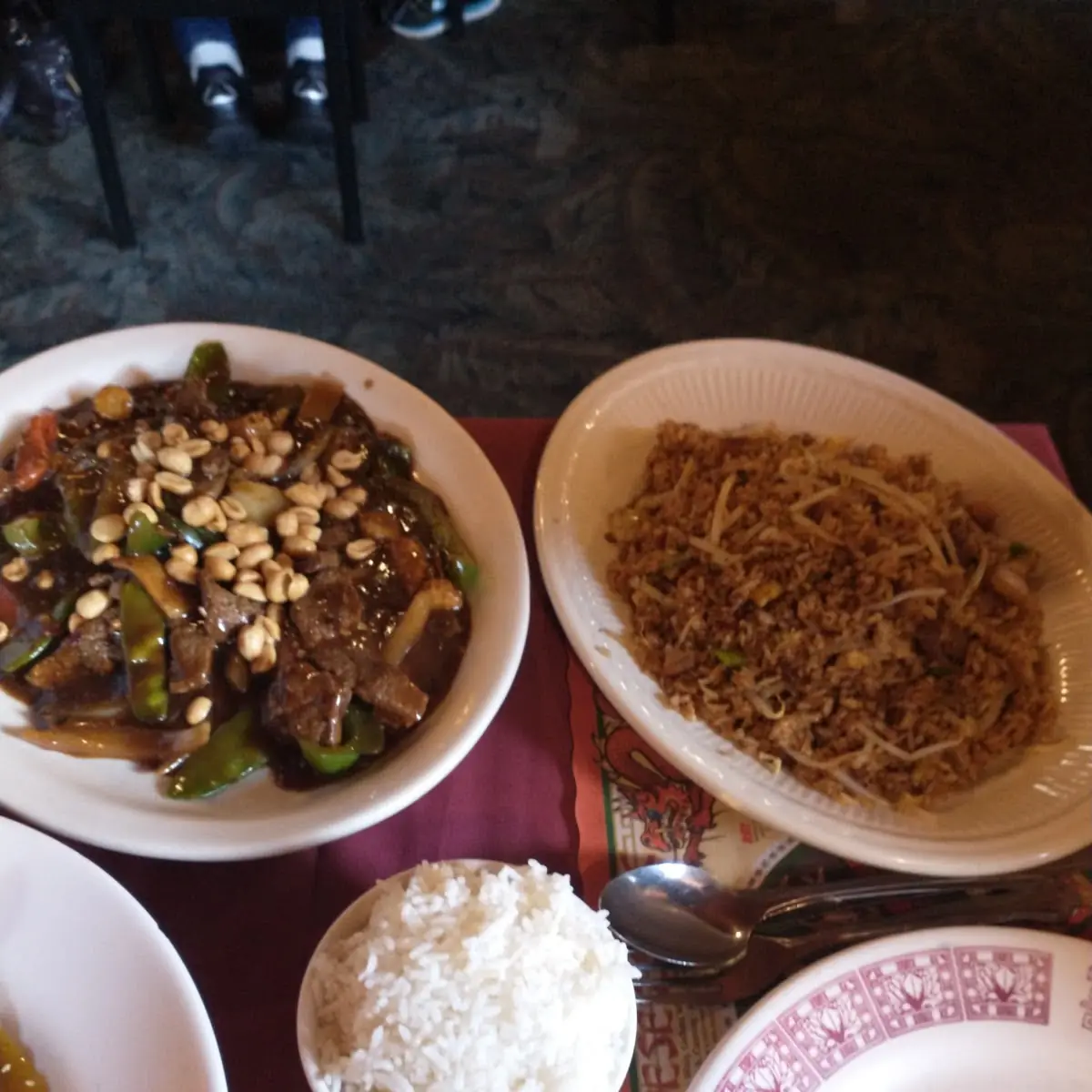 Mongolian Beef and Pork Fried Rice