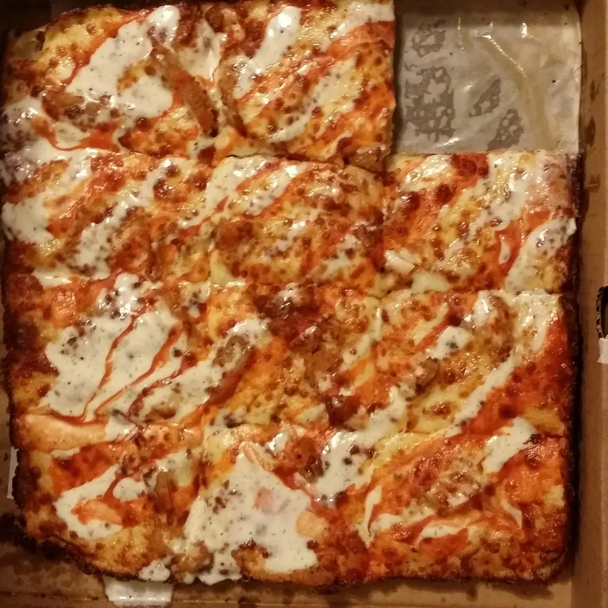 Pizza with Ranch Dressing