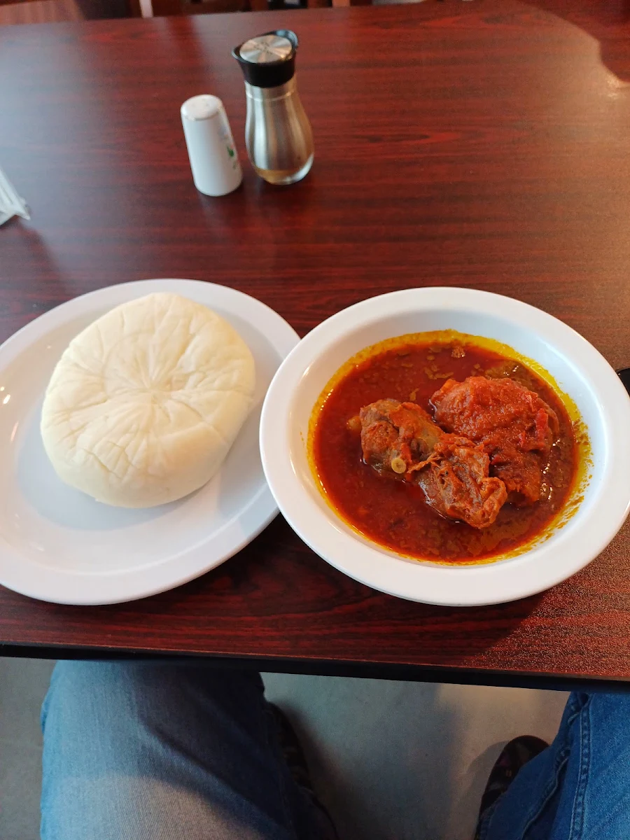 Banga Soup with Pounded Yams