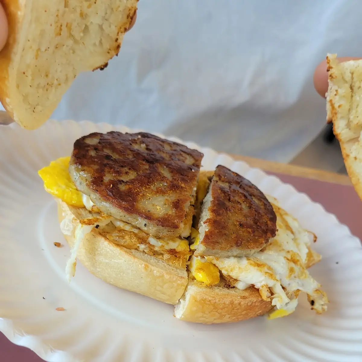 Double Egg Breakfast Sandwich