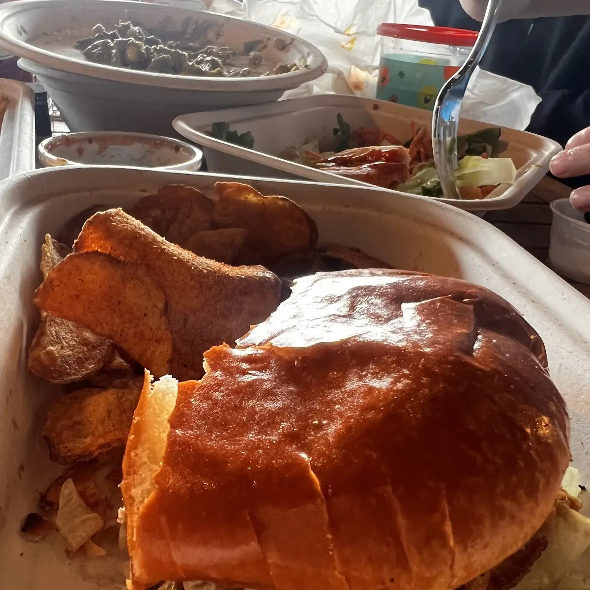 Burger and Chips