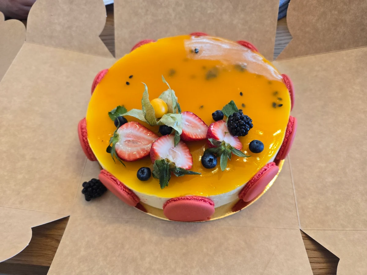 Passion Fruit Mousse Cake