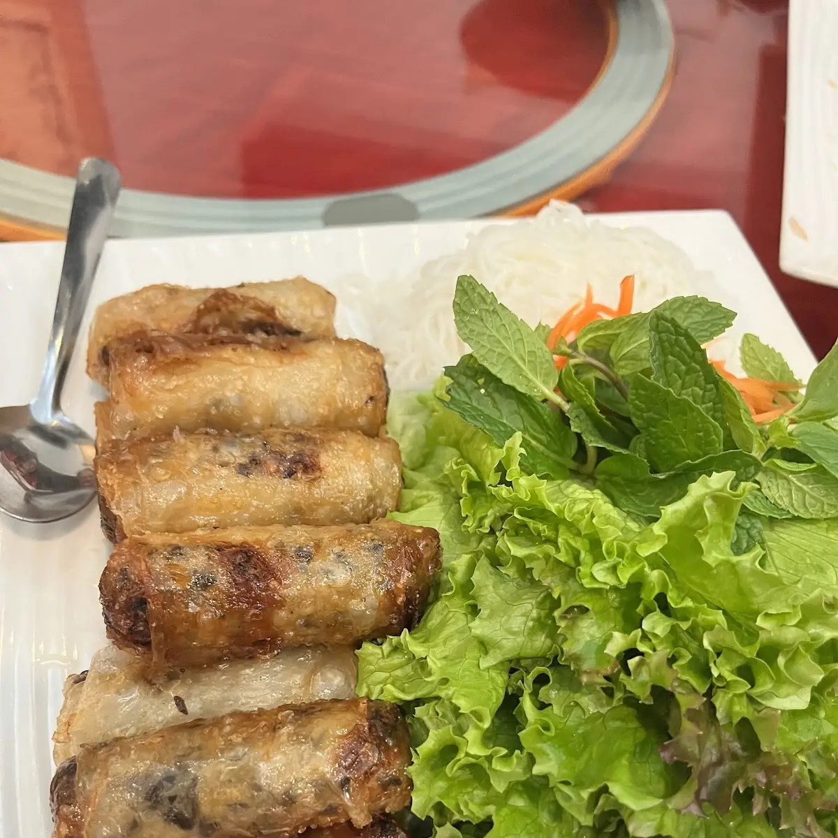 Vegan Five-Spice Chicken & Crispy Imperial Roll w Vermicelli